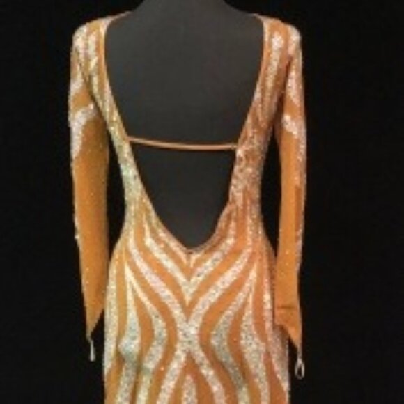 White Swan Smooth Couture Ballroom or Pageant Gown, Swarovski AB, Dore Designs - Picture 3 of 10